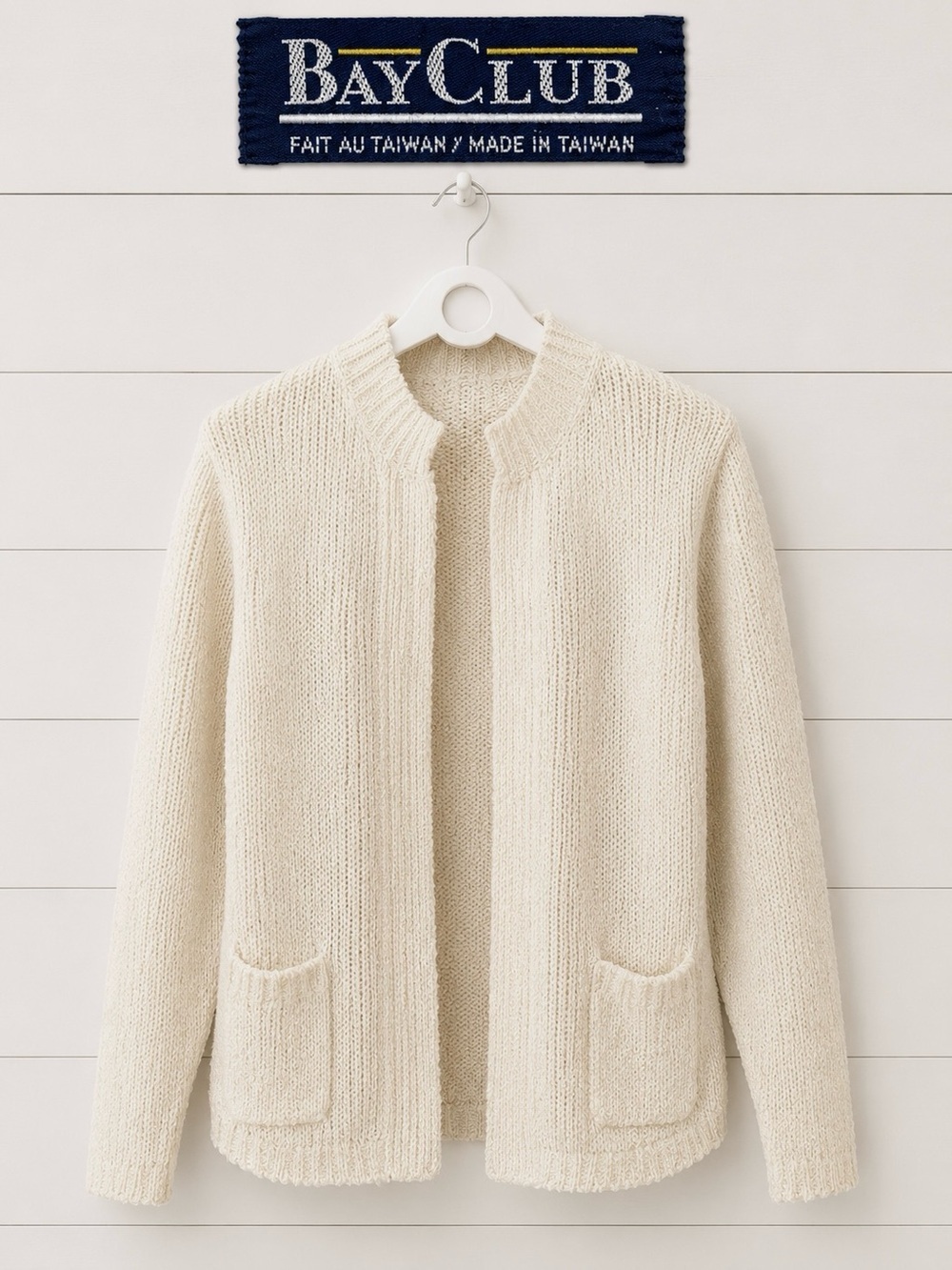 BAY CLUB -cream-Vintage Cardigan - Size L